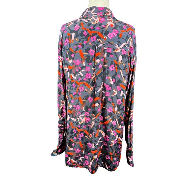 Dorothee Schumacher Floral SILK Blend Long Sleeve Button Down Shirt Top Blouse 6 - Picture 3 of 15